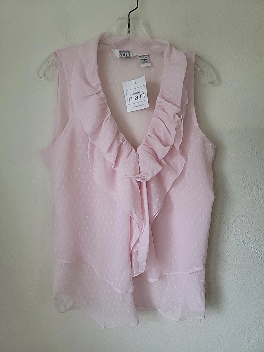 Y2k pink Sleeveless Ruffle Sheer Blouse Coquette Feminine Romantic